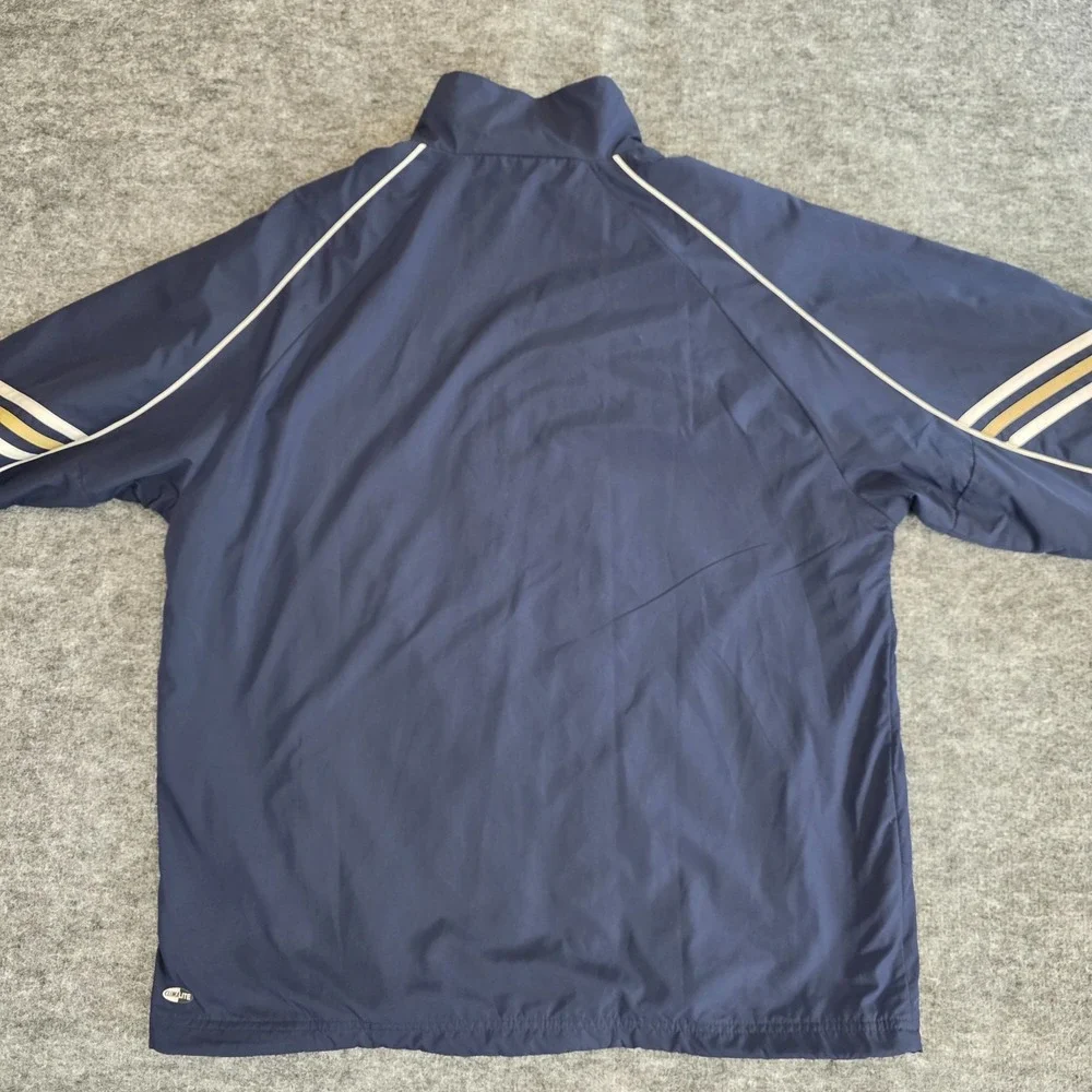Vintage Adidas Notre Dame Fighting Irish Band Jacket Mens‎ Blue Size Large Lined